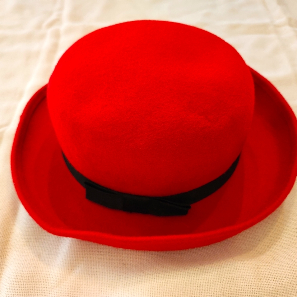 Capelli 100% Wool, Red Hat with Black detail